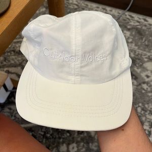 White outdoor voices hat